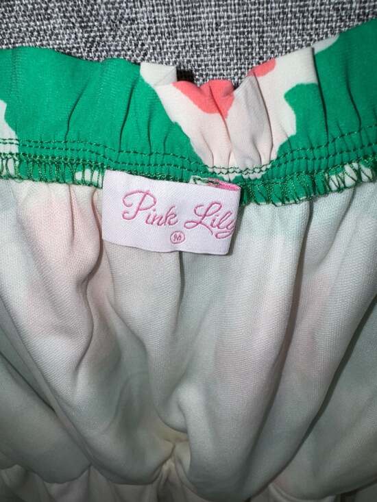 Pink Lily Green Floral Off-Shoulder Ruffle Babydoll Dress - Picture 3 of 3